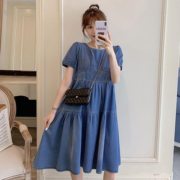 

maternity dresses 8330# clothes spring autumn long sleeves easy matching loose stylish dress pregnant women mom, White