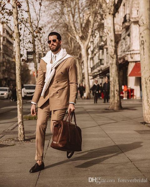

men's suits & blazers spring summer mens groom wedding double breasted peaked lapel formal work prom office blazer jacket(jacket+pants), White;black
