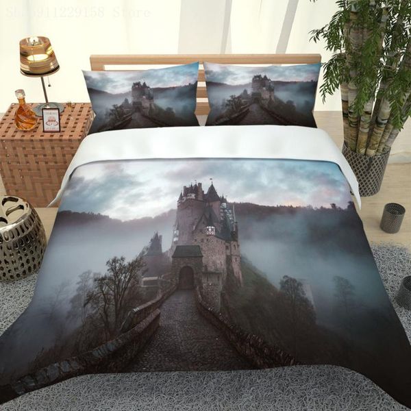 

bedding sets landscape picture fashion nordic set a/b double-sided pattern simplicity quilt cover , double pillowcase