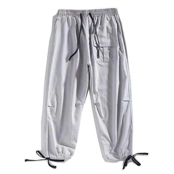 

2021 brand men casual pants 2021 new men solid color cotton straight trousers fashion casual comfortable harem pants male, Black