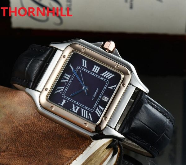 Мужские часы высшего класса Gentalmen роскошные наручные часы из нержавеющей стали кожа коричневый черный Популярные повседневные часы с квадратным циферблатом Relogio Montre мужские часы montres reloj