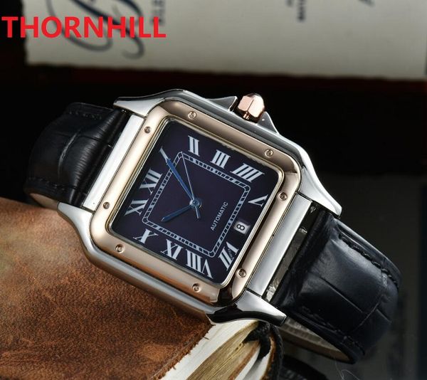 

grade men watch gentalmen luxury stainless steel wristwatch leather brown black popular casual square dial face relogio montre male clock mo, Slivery;brown