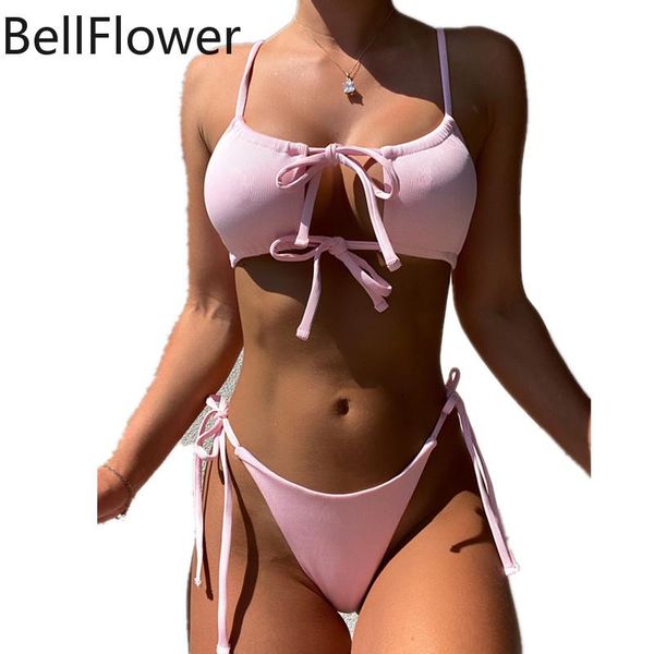 

women's swimwear 2021 solid string bikinis 2 piece set push up swim 4 color bikini micro high waist wire neon green swimsuit women, White;black