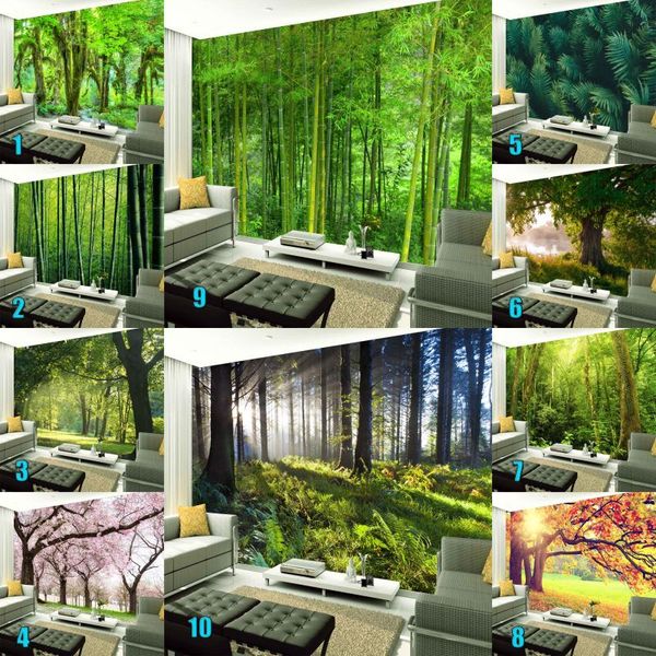 

wallpapers custom mural wallpaper 3d bamboo forest nature cherry tree landscape living room bedroom nursery decor