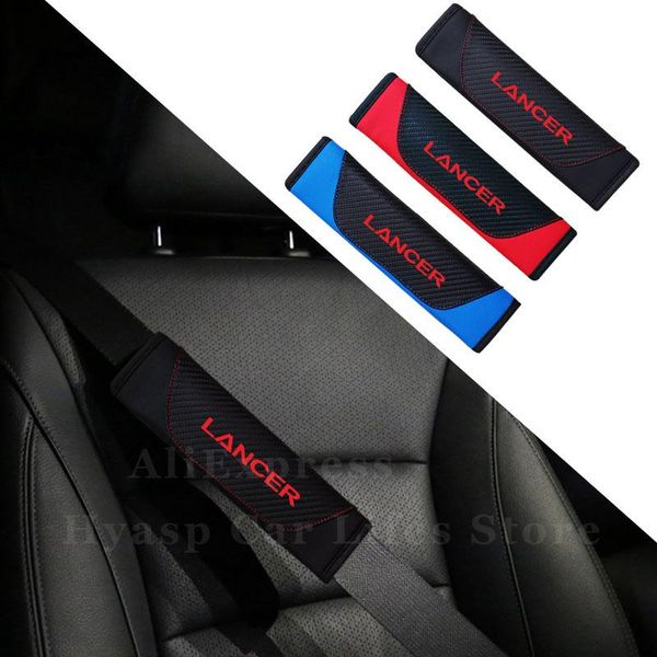 

safety belts & accessories car belt decoration cover for mitsubishi lancer gt auto seatbelt shoulder pad protector gadgets