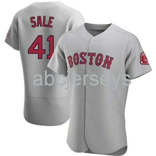 

chris sale #41 gray ver1 baseball jersey xs-6xl, Black