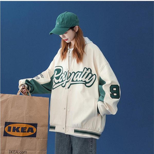 

men's jackets 2021 autumn korean version of the baseball uniform letter printed jacket fashion trend loose wild casual, Black;brown