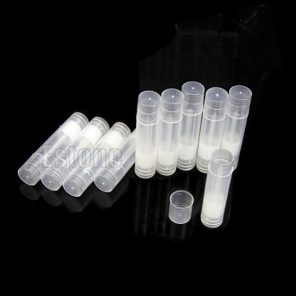 

50pcs 5ml cosmetic empty chapstick lip gloss lipstick tube + cap container hot