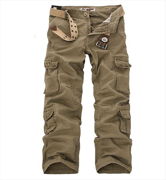 

overalls army cargo straight multi women pants pockets baggy long trousers casual streetwer tactical men pantalon homme 46, Black