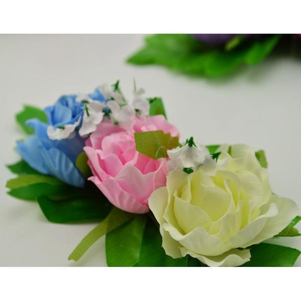 

1 bundle slik rose artificial bridal wrist flowers for home wedding decor accessories fake scrapbooking diy wreath g jllols