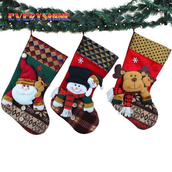 

christmas decorations big 50cm santa claus snowman elk stocking gift bag tree hanging ornaments for home decor sd1751