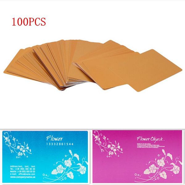 

100pcs aluminum alloy blanks card for customer laser engraving diy gift cards metal business cards