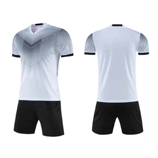 

custom quick dry soccer jerseys shorts diy logo name number sponsor sport team training uniform for men white football kits