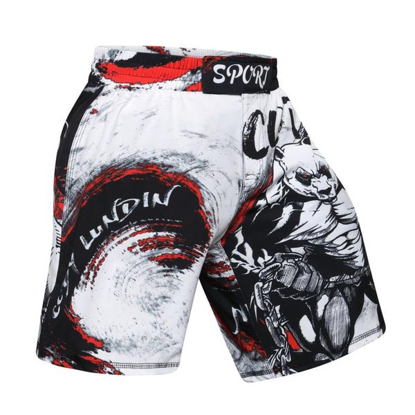 

2021 sublimation printing boxing mma shorts martial arts casual sport shorts, White;black