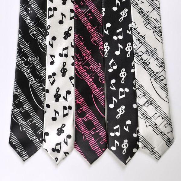 

neck ties korean fashion casual 5cm piano trendy tie male and female student notes personalized music narrow, Blue;purple