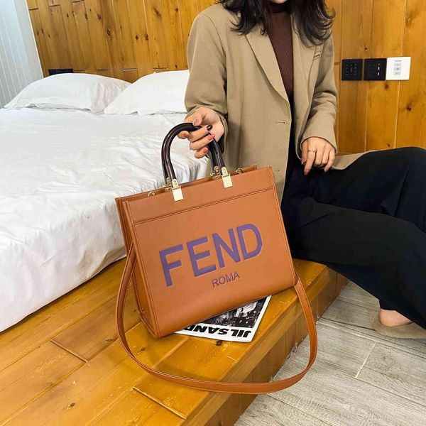 

new fashion textured women's single shoulder portable tote large capacity shopping bag