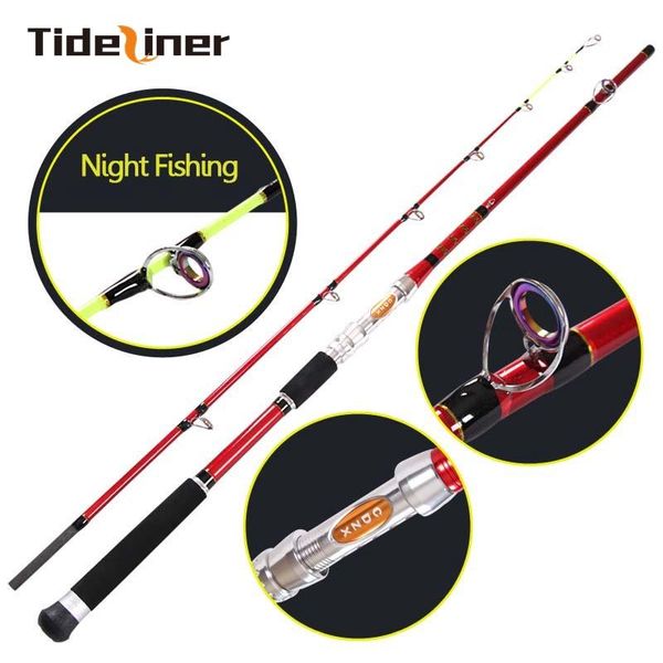 

tideliner boat fishing rod 1.8m 2.1m 2.4m 2.7m jigging trolling for big game 2 sections carbon fiber spinning fishing pole