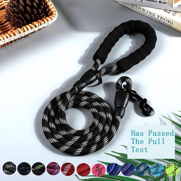 

dog collars & leashes 1.2cm strong leash with comfortable padded handle and highly reflective threads for medium large dogs
