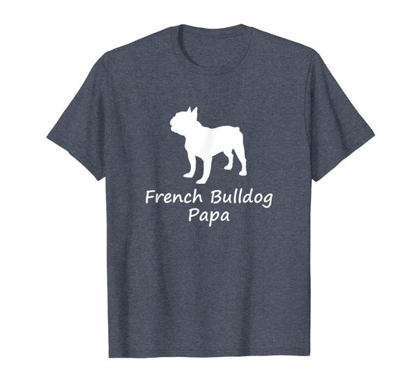 

french bulldog papa cute frenchie dog lover t-shirt, White;black