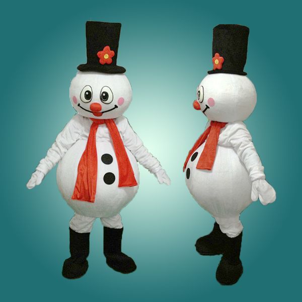 

mascot costumes christmas snowman mascot costume lovely walking cartoon apparel christmas party performance mascots, Red;yellow