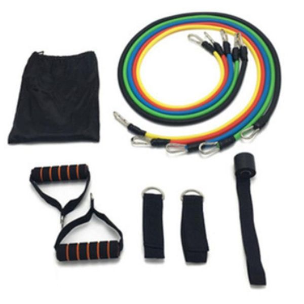 

pcs resistance bands set yoga expander fitness exercise rubber tubes stretch band home training gym elastic pull rope stripes