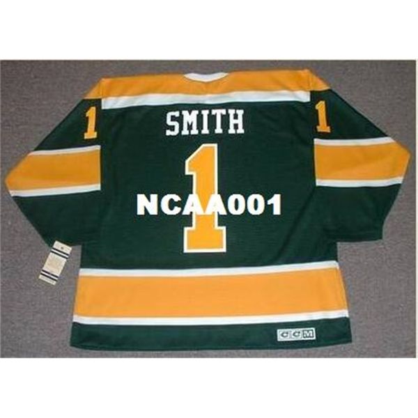 

001 #1 gary smith california golden seals 1970 ccm vintage retro home hockey jersey or custom any name or number retro jersey, Black
