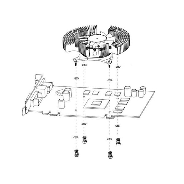 

k60 graphics card radiator computer deskporous video card fan mute