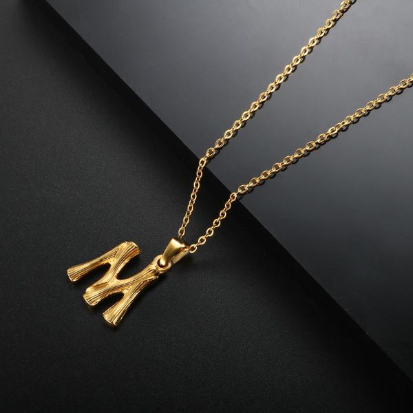 

chains alphabet a-z letters necklaces women men gold color initial pendant english letter jewelry, Silver