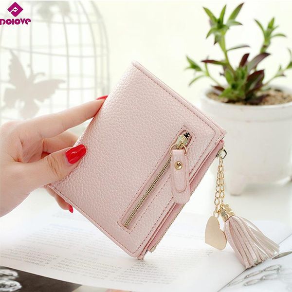 

wallets 2021 brand fashion women wallet tassel short large capacity zipper hasp ladies bag purse money female, Red;black