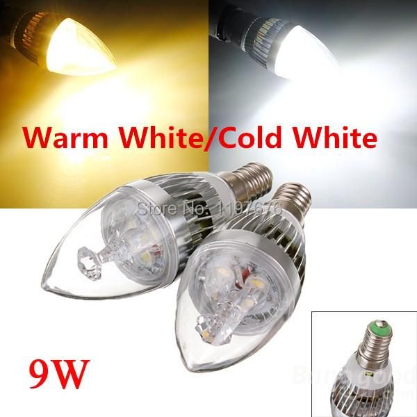 

bulbs e14 led candle bulb light 3*3w b22 e27 high power 9w lighting lamp ac85-265v warm white/cold white 10pcs/lot ship
