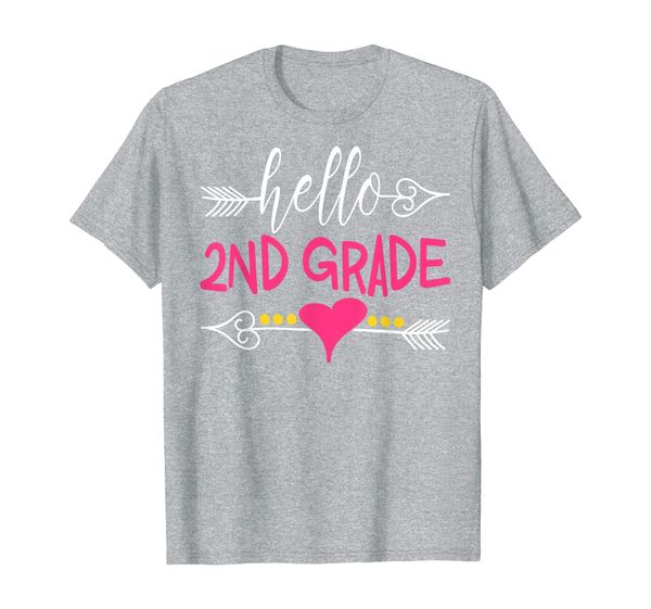 

Hello 2nd Grade Shirt Teacher Kid Back to School Gift Second T-Shirt, Mainly pictures