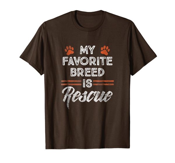 

My Favorite Breed is RESCUE - Pet Dog Mutt Lover Tee, Mainly pictures