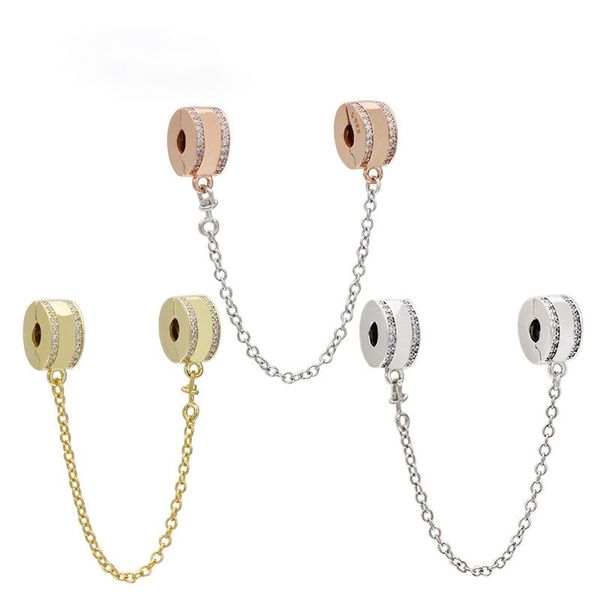 

charms 925 sterling silver jewelry premium authentic quality safety chain european fashion small arrival birthday gift, Bronze;silver