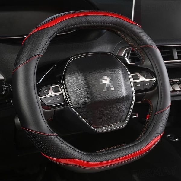 

steering wheel covers for 3008 4008 5008 car cover carbon fibre + pu leather auto accessories interior coche