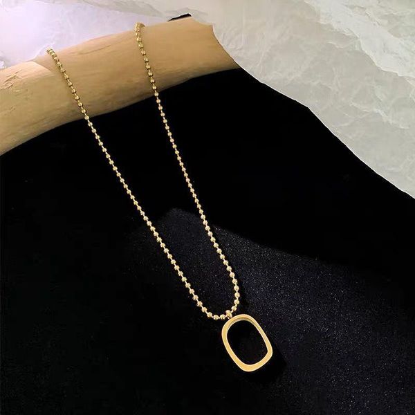 

chains 6pcs stainless steel golden necklace chain pendants square o choker rings for women men body jewelry gift, Silver