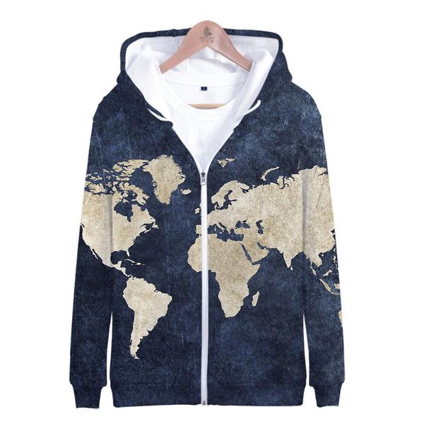 

men's hoodies & sweatshirts 3d zipper men/women listing fashion print trend hoodie sweatshirt casual, Black