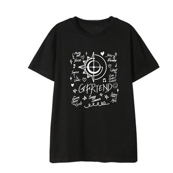 

women's t-shirt kpop gfriend sunny summer fan club shirts streetwear loose tshirt t shirt short sleeve dx799, White