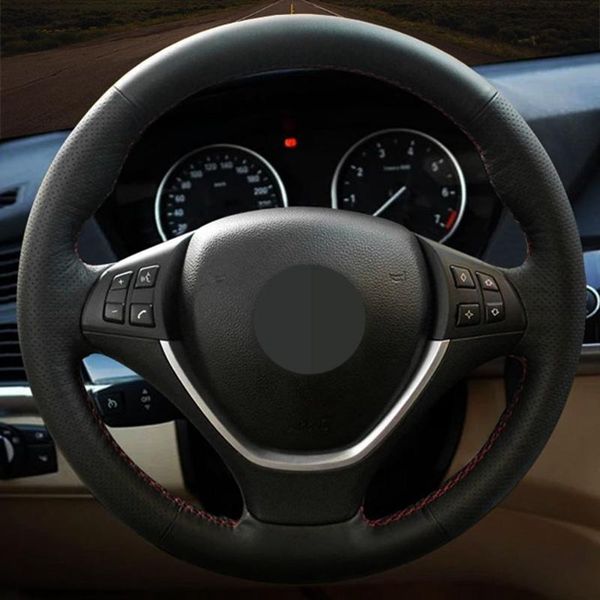 

steering wheel covers diy black genuine leatherÂ car accessories cover for x5 e70 2006-2013 x6 e71 2008-2014 e72 (activehybrid x6)