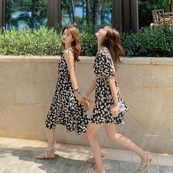 

casual dresses cmaz for women summer 2021 korean style female dress, Black;gray