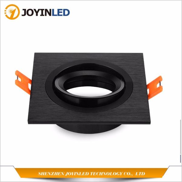 

10pcs/lot square recessed ceiling downlight bulb replaceable gu10 mr16 sockets kit fitting frame