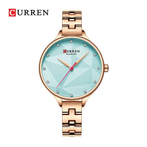 

curren watches 9047 ladies fancy watch waterproof stainless steel strap wristwatch quartz battery wristwatches student trend elegant dress l, Slivery;brown