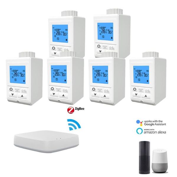 

smart home control zigbee temperature controller regulator kits app programmable thermostat trv thermoregulator valve