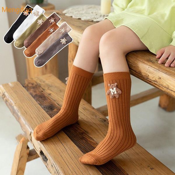 

socks autumn children tube doll coffee hand-stitched striped kids baby girls boys casual long 2-12y, Pink;yellow