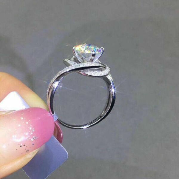 

wedding rings luxury engagement for women round cubic zirconia delicate female ring kpop accessories jewelry wholesale kcr162, Slivery;golden