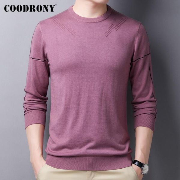 

men's sweaters coodrony brand soft warm sweater pullover men clothing autumn winter knitwear jumper shirt jersey casual o-neck pull hom, White;black