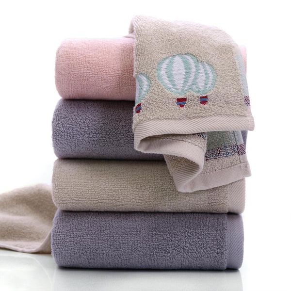 

towel style plain color pure cotton embroidered -air ballon face present custom logo wrap dress