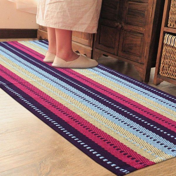 

carpets 100% cotton the kitchen door floor mat home bedroom cushion sofa bathroom towel carpet absorbent antiskid rug 8 colors