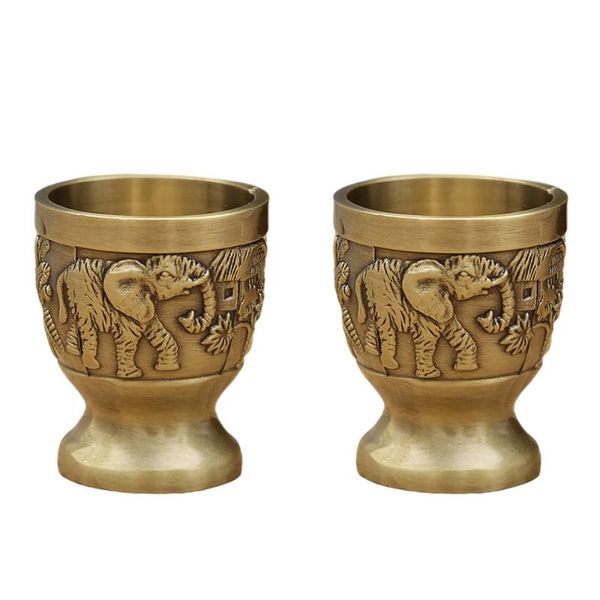 

pendant necklaces 2pcs vintage cups high-quality metal retro mini chalices adornment, Silver