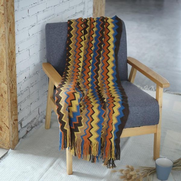 

blankets women outdoor beach sandy towels bohemian knitted chair lounge blanket bed plaid tapestry bedspread