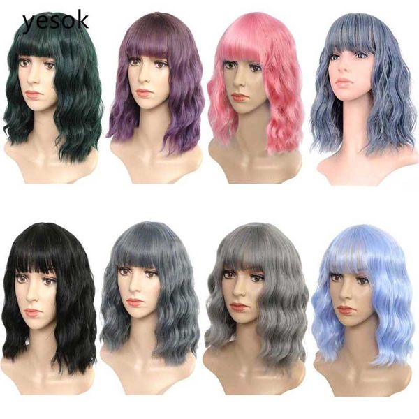 

synthetic wigs spot fashion fluffy long curly hair deep wave multi-color wig, Black